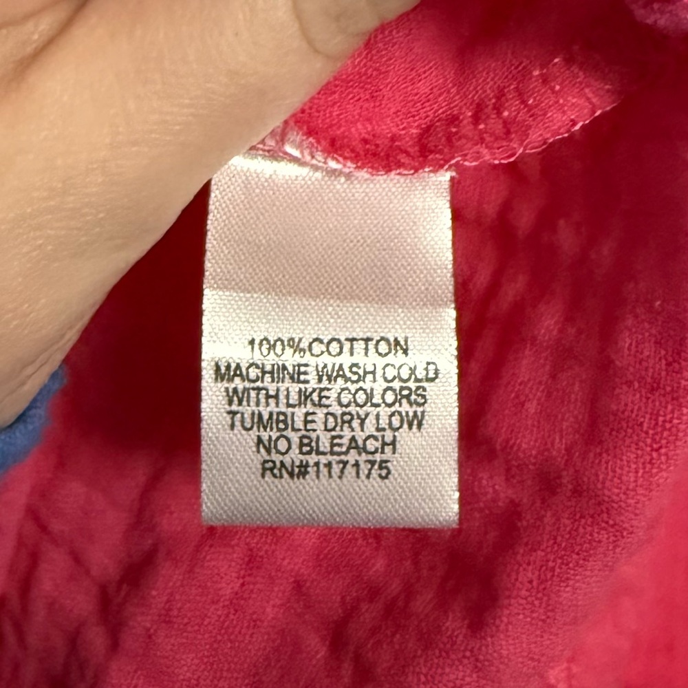 NWT Sincerely Jules 100% cotton hot pink short sleeve button down - Picture 6 of 6